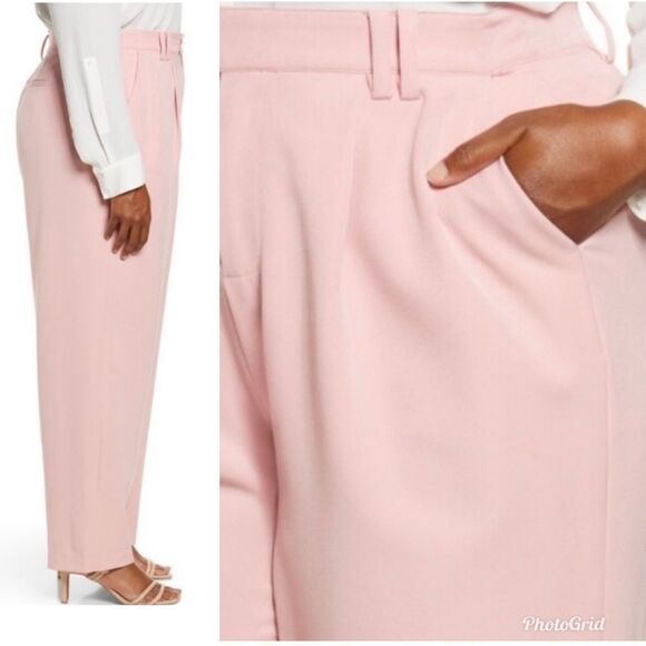 Revolve 11 Honore Chloe Straight Leg pants in Soft Pink Plus NWOT - Picture 2 of 10